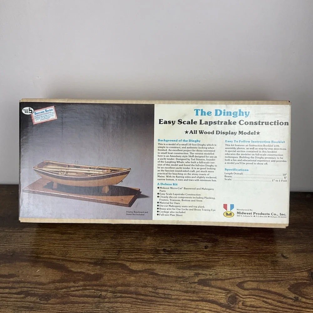 Midwest Products Dinghy Easy Scale Lapstrake Construction Kit All Wood #950